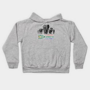 South Africa Wildlife Big Five for South Africa  Safari Fans Kids Hoodie